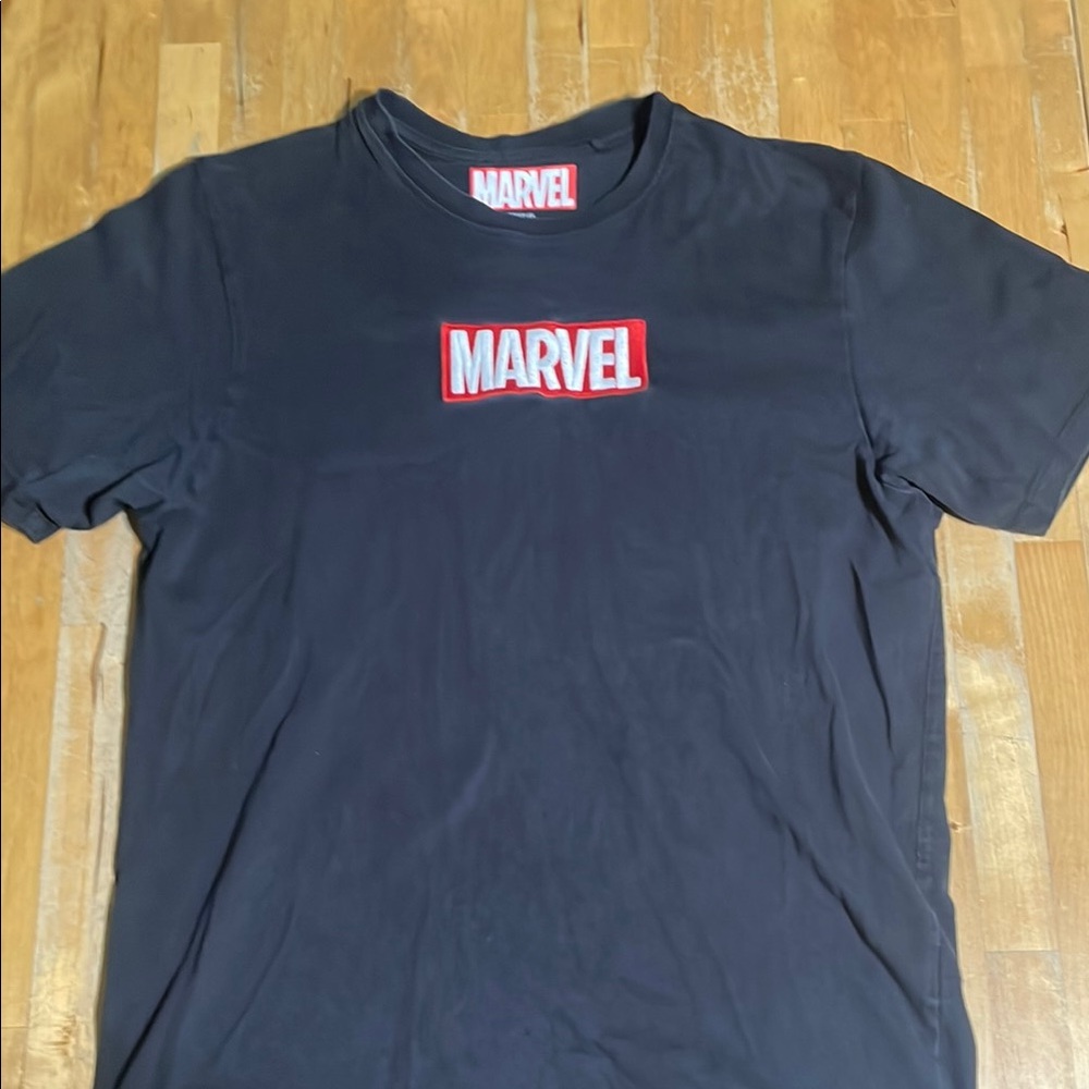 Pull&Bear Black Marvel T-Shirt